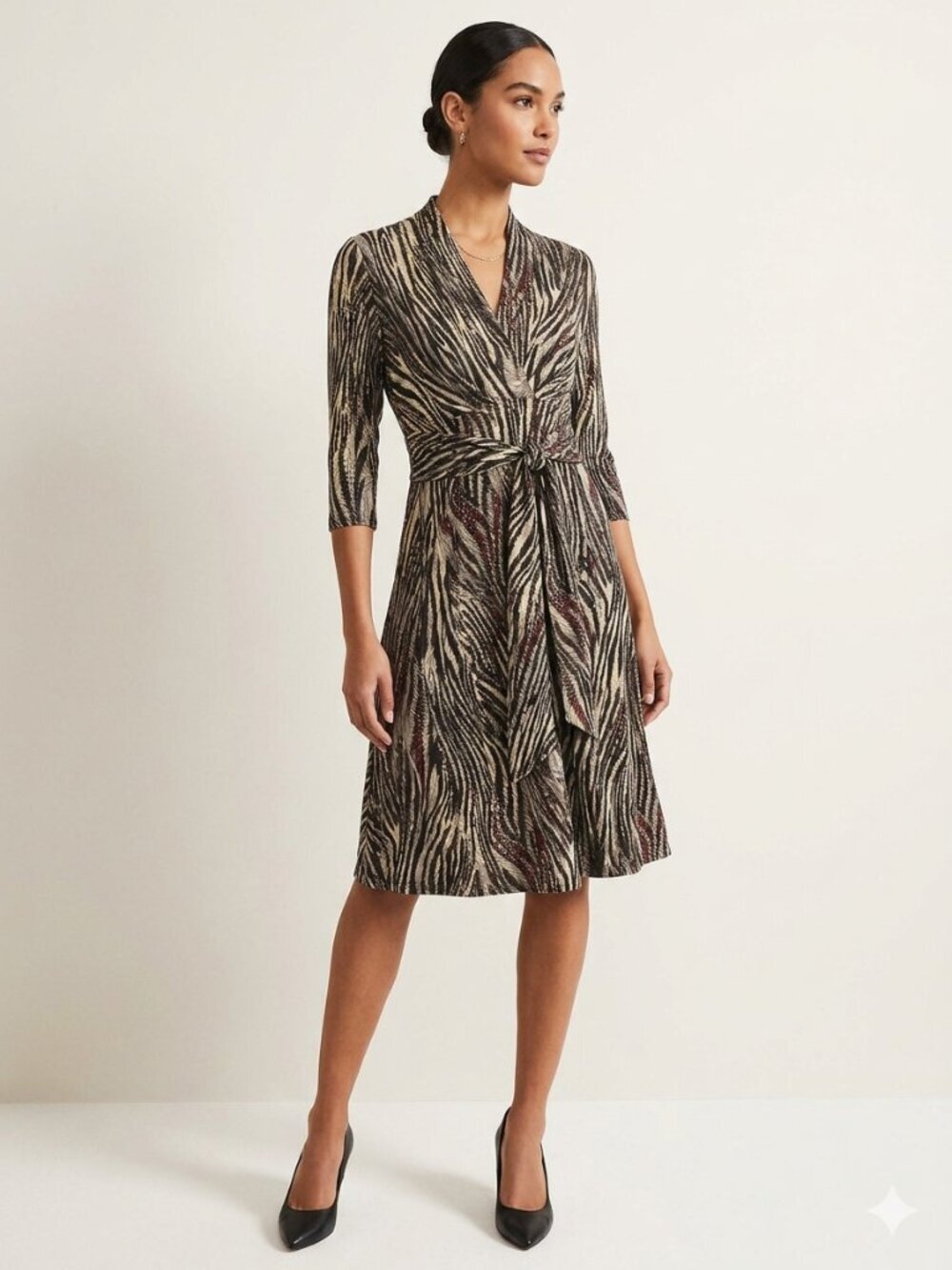 Vintage Frank Lyman Vintage Retro Animal Print Stretchy Dress